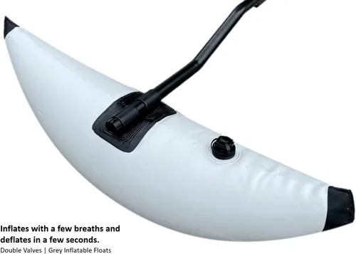 Vista 2 de Pactrade Marine Sistema estabilizador de estabilizador de estabilizador para kayak, canoa, flotante, flotante, pesca, tubo gris, gris, kit de brazo