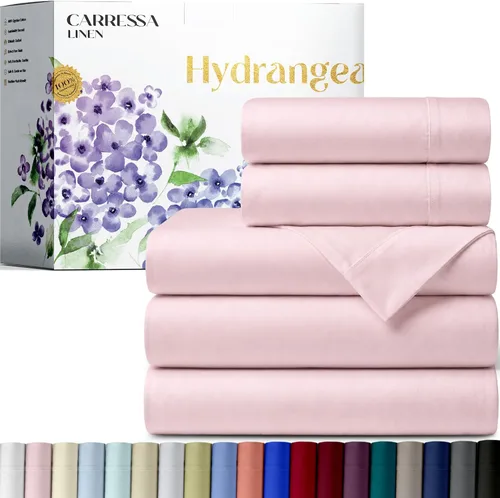 Vista 60 de Carressa Linen - Juego de sábanas 100% algodón de 600 hilos