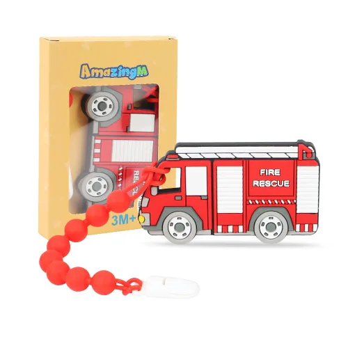 Vista 12 de Juguete mordedor de silicona de grado alimenticio para bebés con soporte para chupete, juguetes de dentición, juego de regalo para niños y niñas a