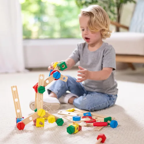 Vista 2 de Kit de construcción de madera Melissa & Doug en una caja (48 unidades)