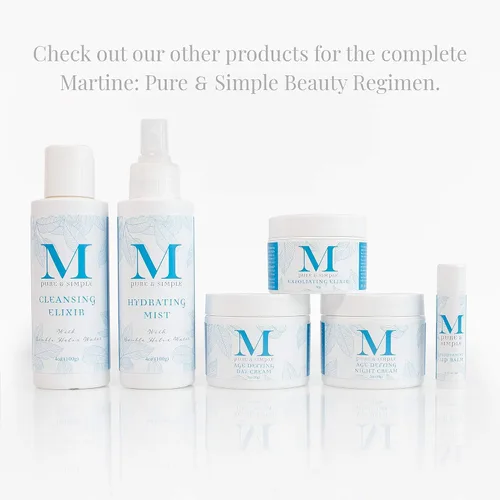 Vista 7 de Martine: Pure & Simple Spray facial para hidratar, tonificar y suavizar la piel, spray fijador hecho con agua de doble hélice, suero hialurónico