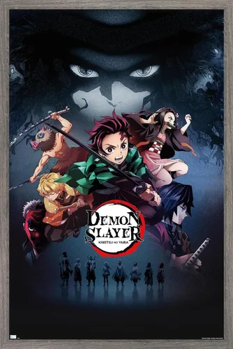 Vista 9 de Demon Slayer - Póster de pared Key Visual 3, 34 pulgadas de largo x 22.4 pulgadas de ancho, versión premium sin marco
