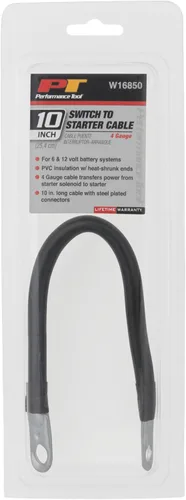 Vista 5 de Performance Tool W16850 4GA 10 pulgadas interruptor de batería a cable de arranque, negro