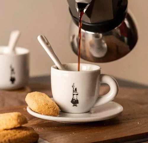 Vista 3 de Bialetti Tazas Taza de café de porcelana, color blanco