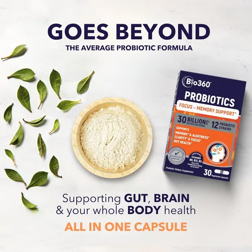 Vista 6 de Bio360 Apoyo cognitivo, 30 suplementos veganos (30 unidades (paquete de 1))