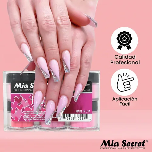 Vista 6 de Mia Secret - Colección de polvo acrílico para uñas, polímero Marry ME, 6 piezas