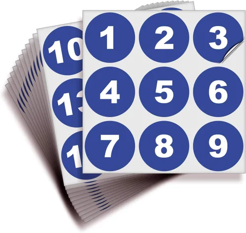 Vista 32 de iSYFIX Calcomanías negras de números consecutivos – 1 a 100, 1 pulgada, 1 juego – Vinilo autoadhesivo de alta calidad, ideal para inventario