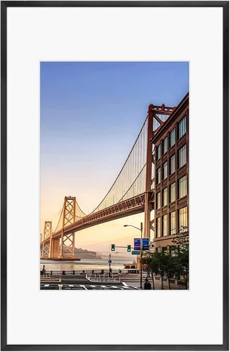Vista 26 de Frametory, Portarretratos de aluminio negro de 6 x 8 pulgadas, juego de 1, ideal para mostrar fotos de 5 x 7 con paspartú o 6 x 8 sin paspartú