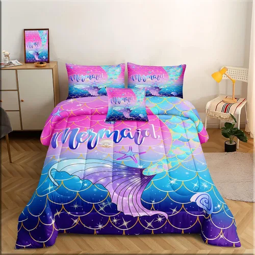 Vista 10 de ROWADALO DJTGB5001Twin - Juego de edredón de 5 piezas con purpurina gris y negro, tamaño individual, juego de ropa de cama de cielo estrellado
