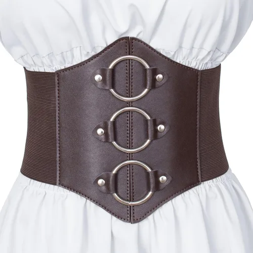 Vista 9 de Conjunto de blusa estilo renacentista victoriana campesina con volantes y cintura fruncida estilo bohemio pirata con cinturón
