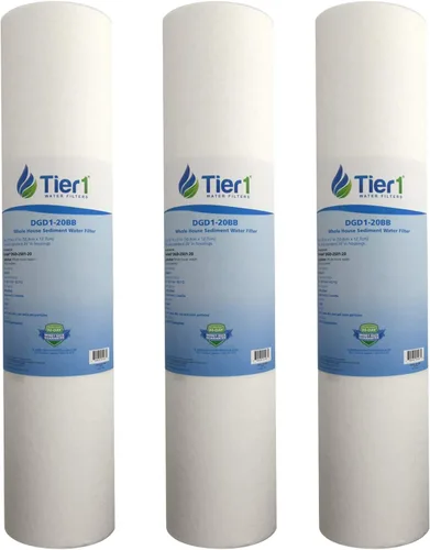 Vista 14 de Tier1 Filtro de agua de 5 micras de 20 x 4.5 pulgadas Cartucho de prefiltro de sedimentos de polipropileno hilado para toda la casa Reemplazo