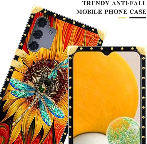 Vista 2 de Funda compatible con Samsung Galaxy A13 5G, 4 libélulas en la flor para mujeres y niñas, funda protectora de TPU suave a prueba de golpes