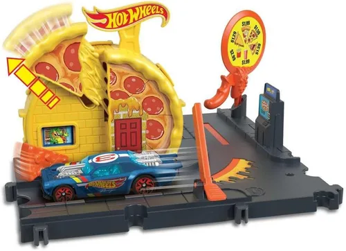Vista 2 de Mattel – Hot Wheels City Recogida Rápida de Pizza/de Surtido