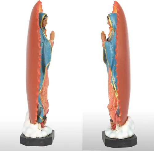 Vista 5 de Estatua católica BC de Nuestra Señora de Guadalupe, figura de la Virgen De Guadalupe, regalo religioso de la Santa Madre María para mamá, decoración