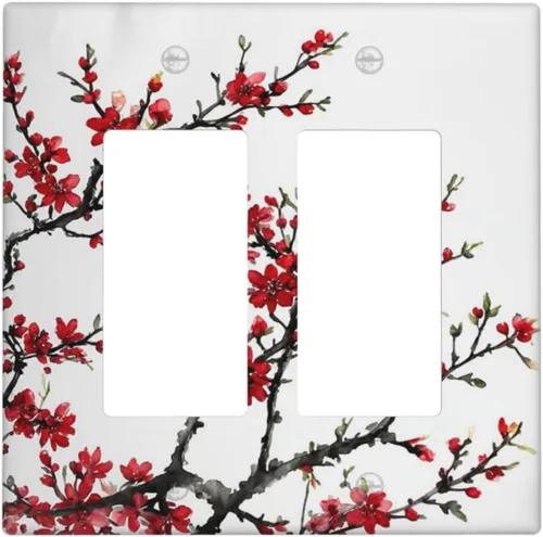 Vista 182 de Cubierta Decorativa de Interruptor de Luz con Ilusión Óptica Visual 3D, Cubierta de Placa de Pared de 1 Gang en Blanco sin Dispositivo, Cubiertas