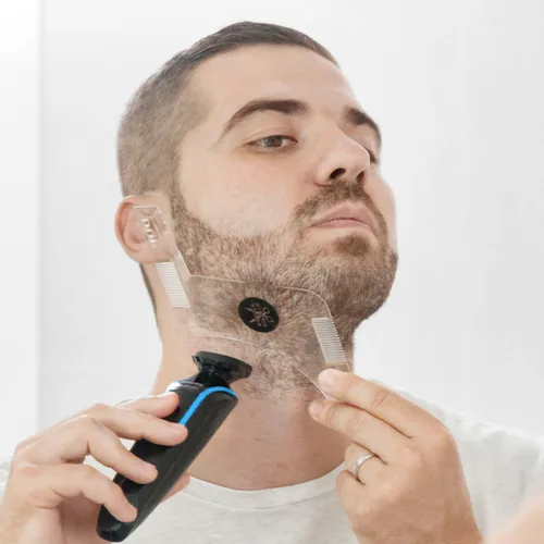 Vista 4 de Plantilla para Afeitado de Barba Hipster Barber InnovaGoods