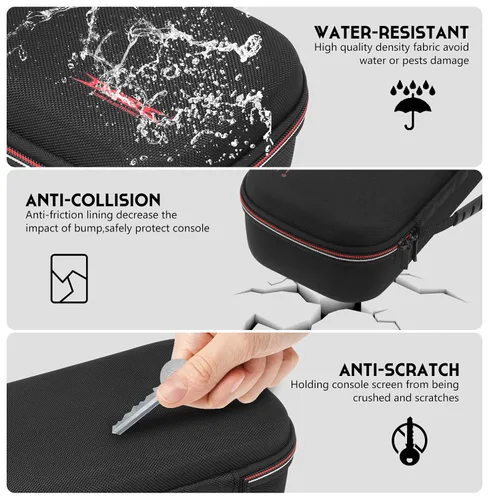 Vista 3 de ECHZOVE Switch OLED Controller Grip and Case - Ergonomic Handheld Controller with Six-Axis Gyroscope, Mapping Buttons, Type-C Charging - Hard Travel