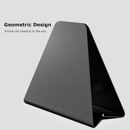 Vista 5 de Servilletero autoajustable para servilletas de papel, metal negro Compact black metal design with self-adjusting pressure arm for kitchen