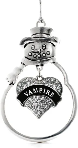 Vista 125 de Inspired Silver - Big Sis - Adorno de Navidad plateado - Adorno de árbol de Navidad con dije de corazón con circonita cúbica - Decoración colgante