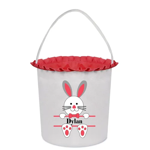Vista 15 de Cestas de Pascua personalizadas para niños, cesta de caza de huevos de Pascua, bolsas de cesta de Pascua personalizadas, regalos de Pascua para verde
