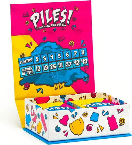 Vista 8 de Lost Boy Entertainment Piles – Juegos de cartas – Juegos familiares – para niños de 8 años en adelante – para adultos – Noche de juegos en familia