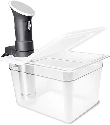 Vista 5 de EVERIE - Recipiente Sous Vide de 12 cuartos de galón con tapa plegable universal con bisagras, compatible con todos los modelos de Anova, Joule