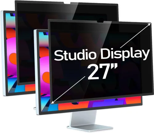 Vista 22 de FILMEXT Paquete de 2 Filtros de Pantalla de Privacidad para Computadora de 22 Pulgadas para Monitor de Escritorio/Sin Marco Todo en Uno 16:10