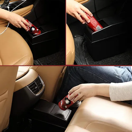 Vista 7 de 1 Paquete Bote de Basura para Carro con Tapa, 8.2" x 7.8" x 3.9" Capacidad Universal Impermeable Portátil Bote de Basura para Carro, Organizador