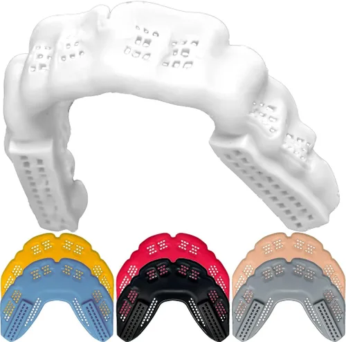 Vista 11 de Bulletproof: ¡El protector bucal más delgado y transpirable del mundo es 3 veces más fuerte! Protector bucal para lucha libre, fútbol, baloncesto