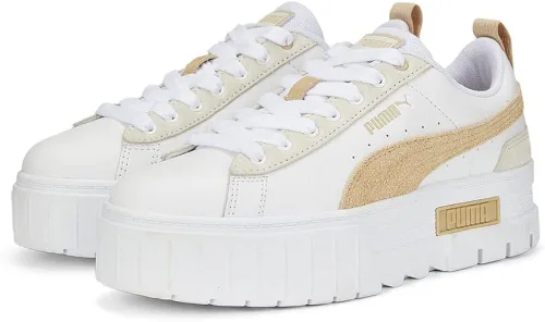 Vista 4 de PUMA Zapatillas Mayze Court para mujer, color blanco