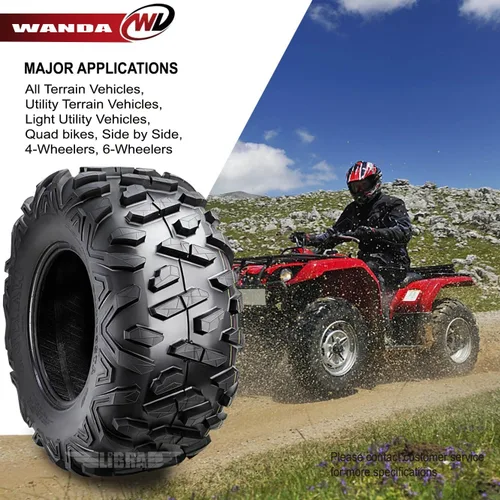 Vista 4 de WANDA Juego de neumáticos ATV 23x7-10 y 22x10-10 para Polaris Scrambler 95-09 400L 500