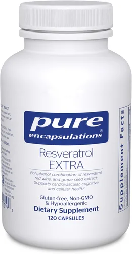 Vista 8 de Pure Encapsulations Resveratrol EXTRA - 100 mg de trans-resveratrol - Para una función celular y cardiovascular saludable* - Suplemento