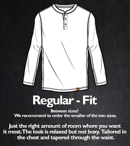 Vista 5 de Venado Henley - Camiseta de manga larga y material flexible para hombre