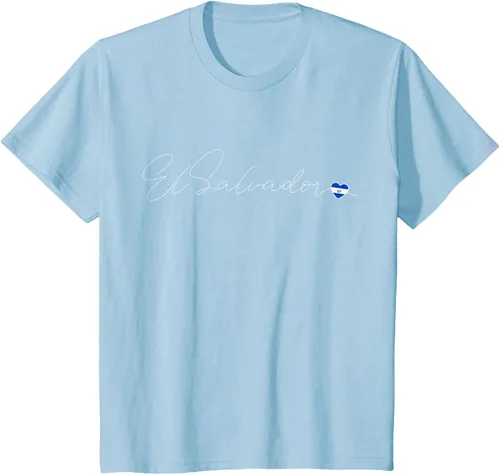 Vista 11 de Camiseta Simple Love El Salvadoreño con diseño de corazón en El Salvador