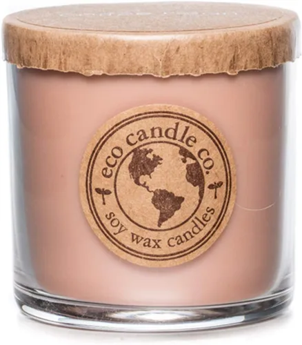 Vista 73 de ECO CANDLE CO. Vela reciclada, té negro y miel, 6 oz. - Aromas de té picante, nuez moscada, miel y naranja - 100% cera de soja, sin plomo, etiqueta