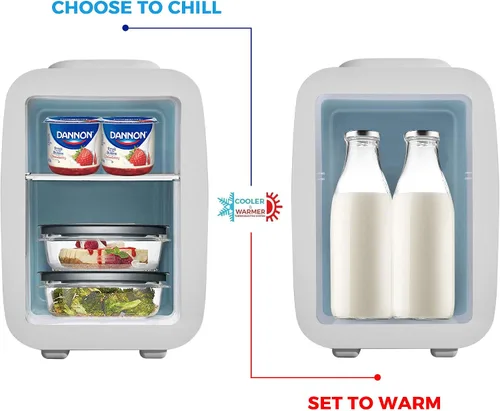 Vista 5 de Minirrefrigerador termoeléctrico portátil, 4 litros, enfriador y calentador ecológico de belleza para alimentos, medicamentos, cosméticos, leche