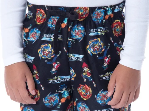 Vista 4 de INTIMO Beyblade Burst Super King Spinner Tops Allover Character Kids Ropa de dormir Pantalones de pijama