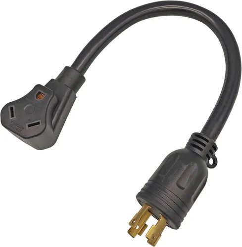 Vista 8 de FC-143TT Enchufe de secadora a adaptador RV 30A macho 14-30P a hembra TT-30R 30A 125V