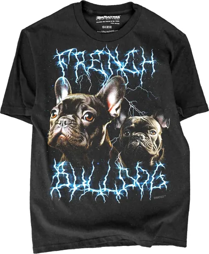 Vista 23 de Camiseta de Heavy Metal de los 80s con Animal en Negro - 100% Algodón - para Hombre y Mujer