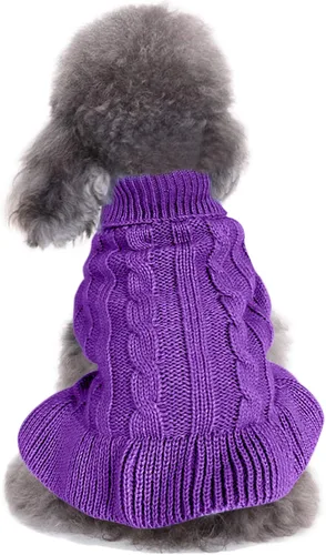Vista 13 de CHBORCHICEN Suéteres de punto para perros pequeños, sudadera cálida para mascotas gatos, ropa de invierno, suéter de gatito y cachorro