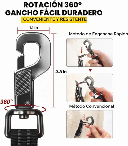 Vista 4 de Fida Correa larga para perros con asa de tráfico, correa reflectante para perros de 30 pies y 50 pies de largo, para entrenamiento de obediencia