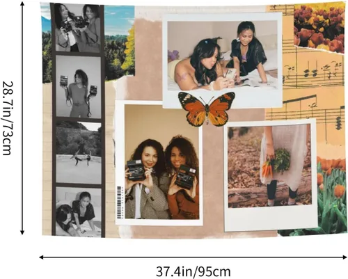 Vista 5 de BHSHOH Tapiz de fotos personalizado, telón de fondo personalizado, manta para colgar en la pared, para dormitorio, sala de estar, decoración
