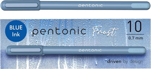 Vista 10 de Bolígrafos Pentonic, 15 unidades, barriles gris, azul y rosa, tinta negra, azul y roja, punta fina de 0.7 mm, escritura suave para tomar notas
