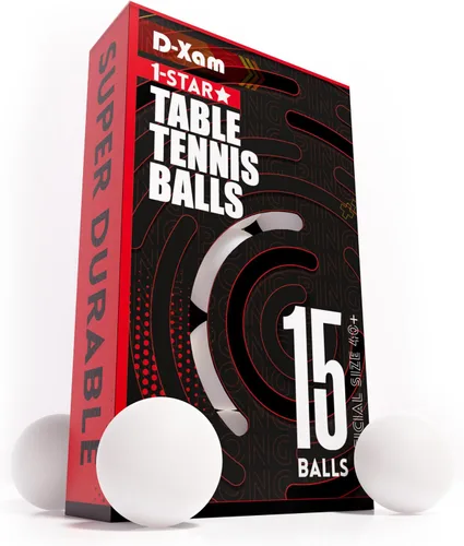 Vista 10 de D-Xam Multi Color or White Ping Pong Balls Table Tennis Ball for Games Arts Pack of 50, 30 & More, 40mm Pong Balls Party Pets School Activities