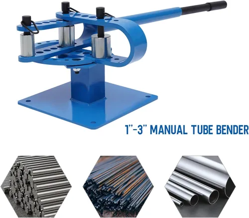 Vista 2 de Dobladora de tubos de tubo, 1 "-3" 7 troqueles Máquina dobladora de tubos de servicio pesado Máquina de doblado de tubos de banco manual Máquina