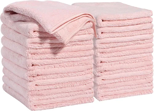 Vista 16 de JOYMOOP Paño de limpieza de microfibra, juego de 18 piezas, pequeño, rosa