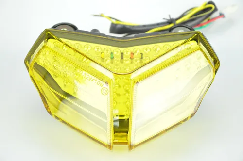 Vista 7 de TOPZONE Compatible con Ducati SUPERBIKE 1198 y 1098 S y 848; luz trasera LED de freno + indicadores de señal de giro integrados (lente transparente)
