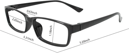 Vista 5 de Gafas de lectura rectangulares con borde completo, antirreflectantes, para hombres y mujeres, lectores cómodos