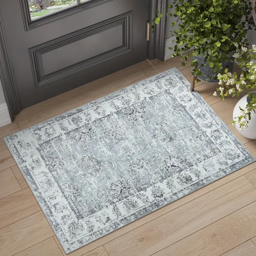 Vista 40 de jinchan Fiora - Alfombra lavable de área pequeña, alfombra de entrada floral de medio círculo de 2 x 3, tapete de media luna de pelo bajo, suave