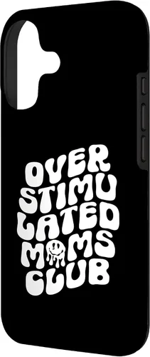 Vista 2 de Groovy Overstimulated Moms Club Funny Trendy Mom Case for iPhone 17